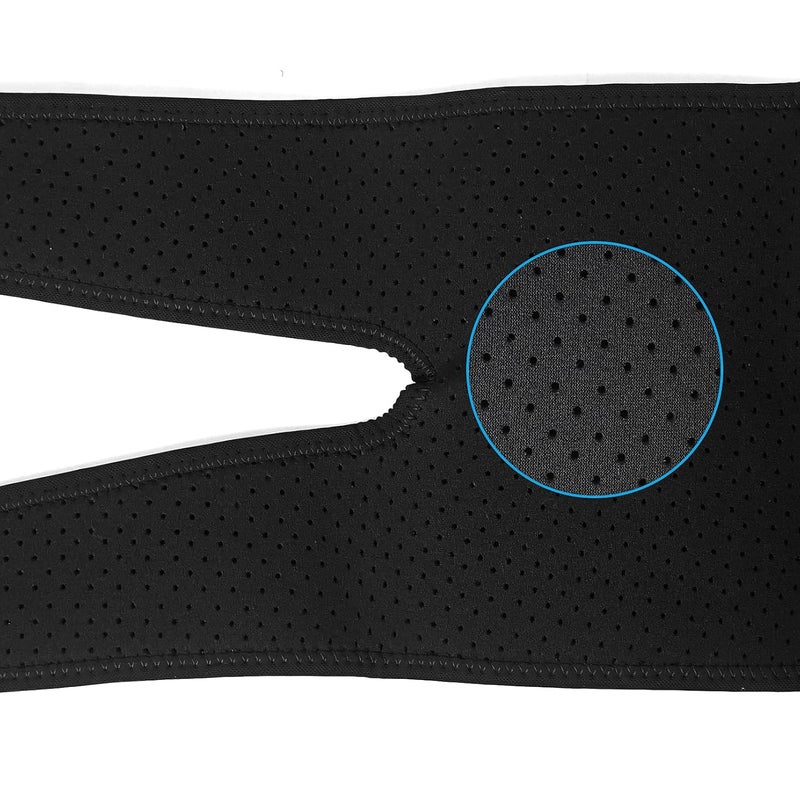 Luwint Youth Small Adult Thigh Hamstring Brace, Adjustable Compression Upper Leg Sleeve Support Wrap for Sprains, Tendinitis, Workout, Pain Relief, Single, Black - Image 4